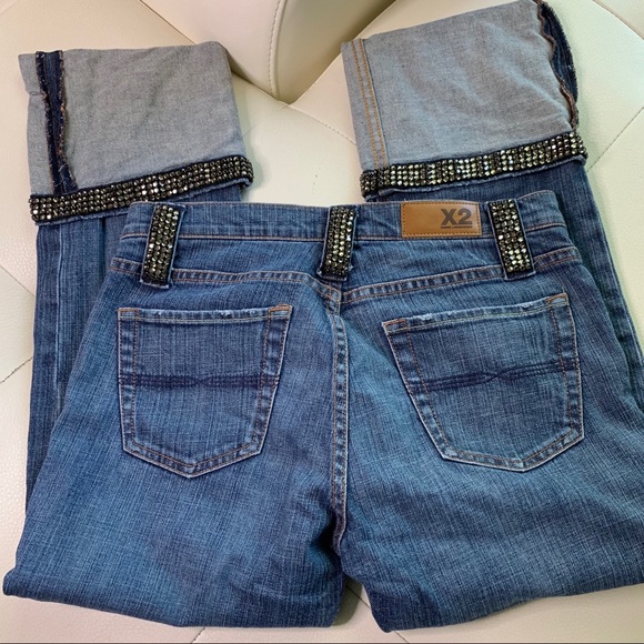 Express X2 Denim Laboratory JEANS Rhinestones - Picture 4 of 7